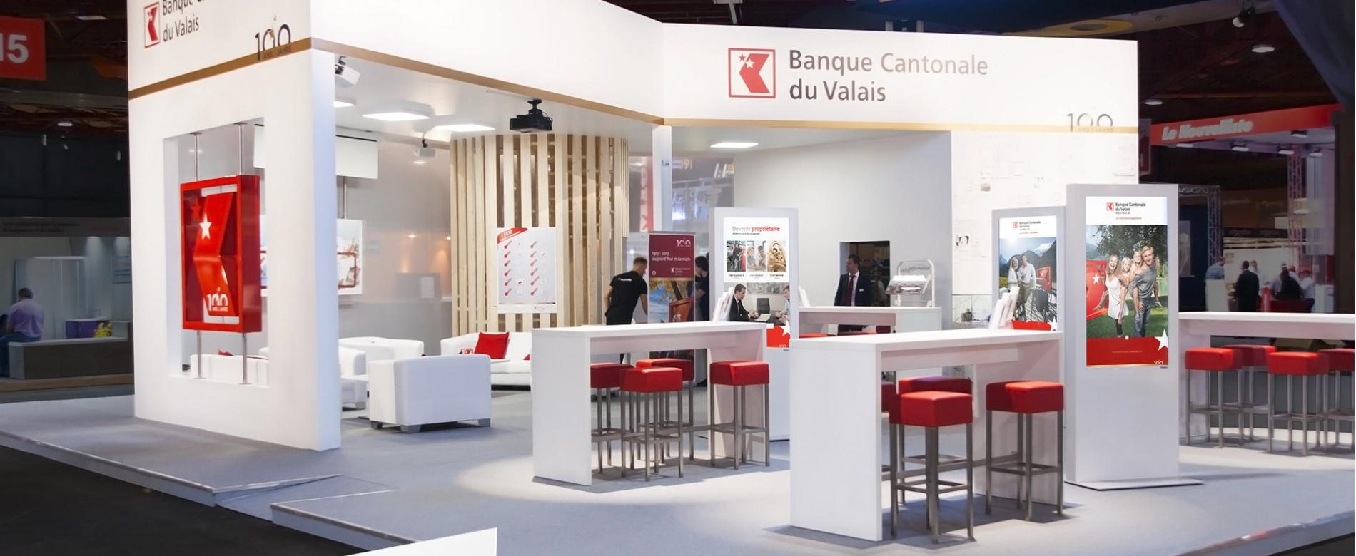 Banque Cantonale du Valais – Bornes interactives