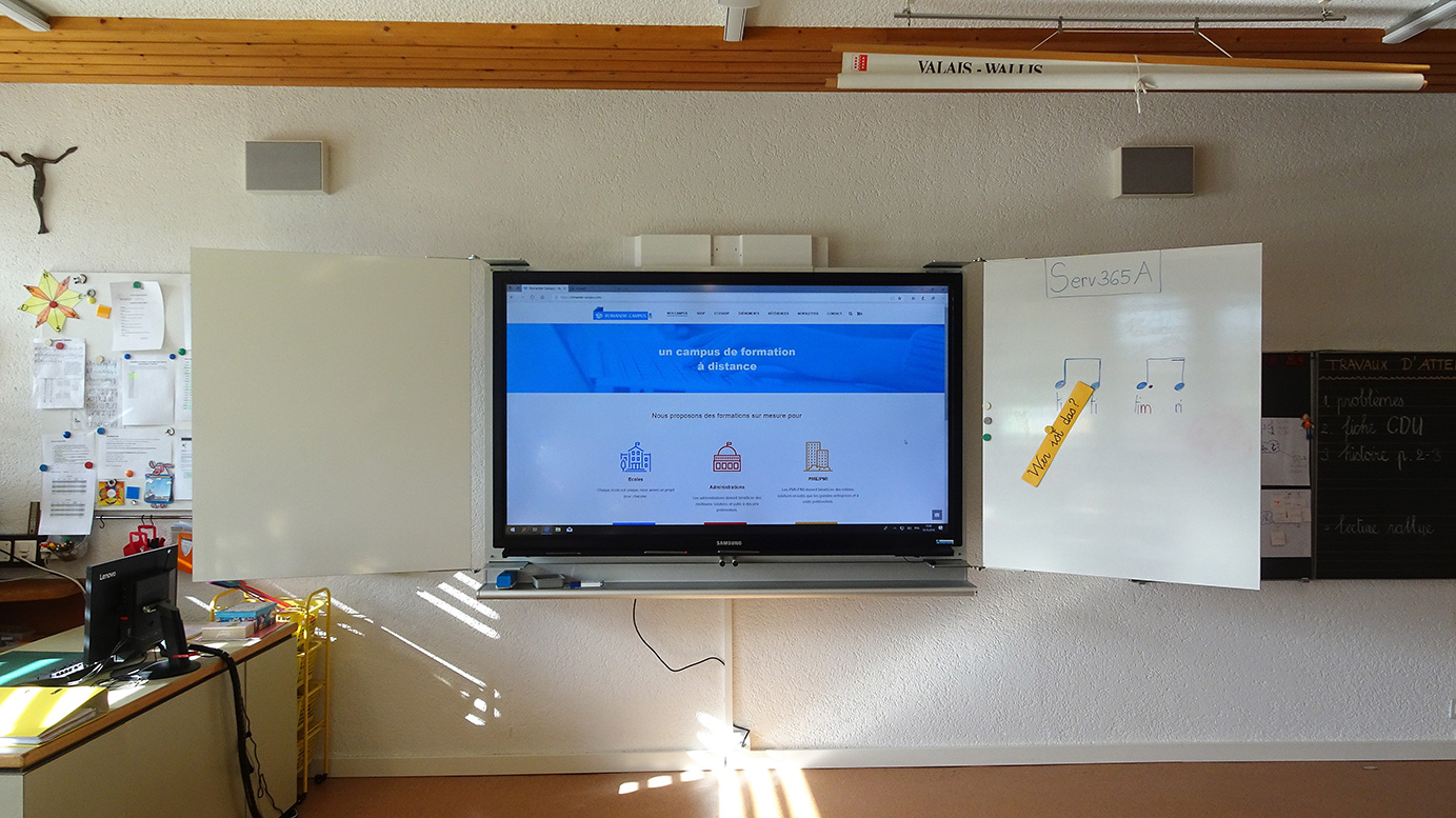 Ecole primaire d’Ardon – Ecrans interactifs, chariots, Office 365